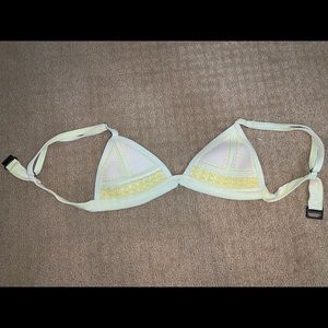 Yellow triangle swim top